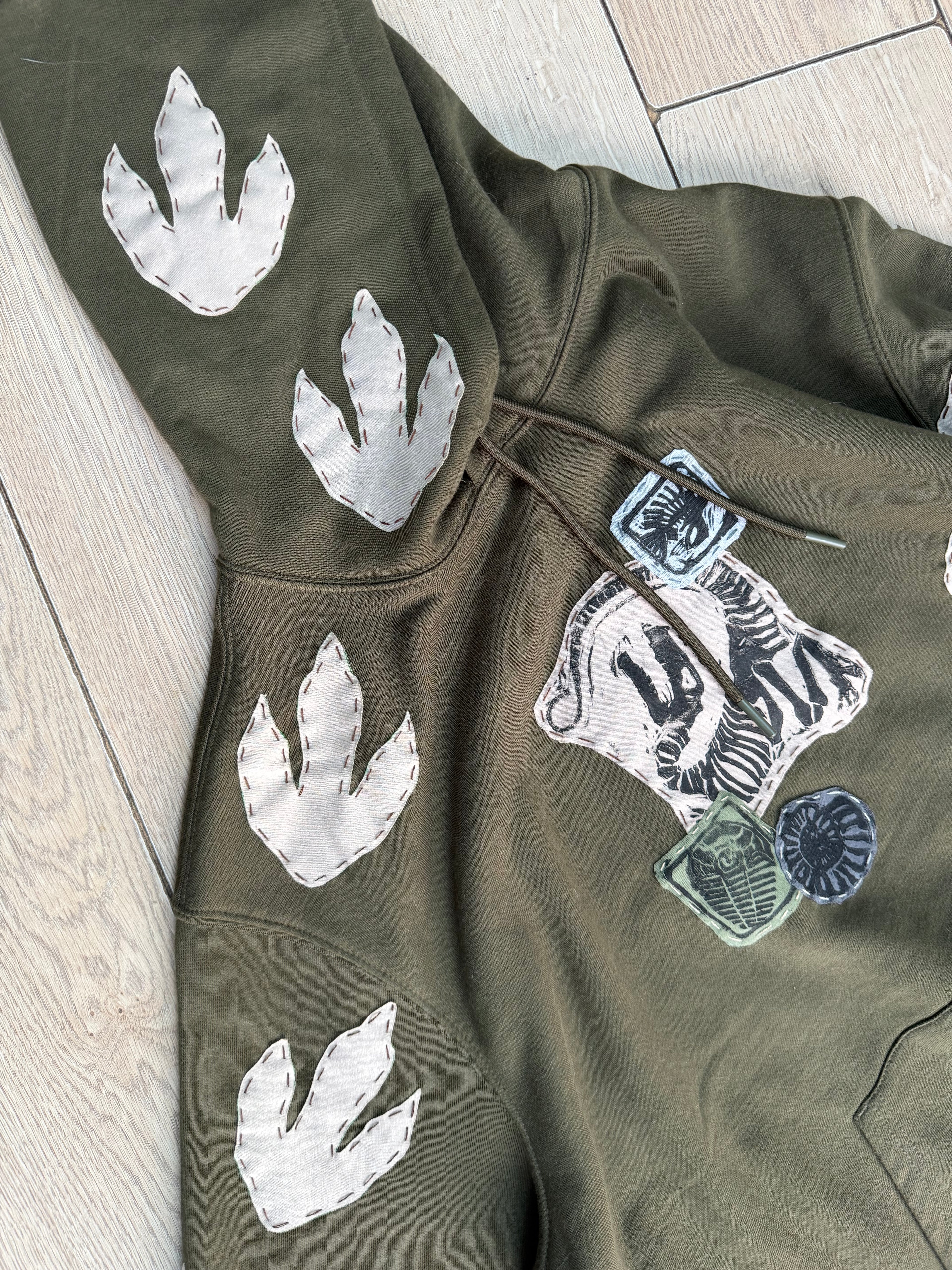 Fossil print hoodie