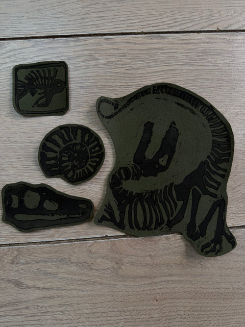 Iron on fossil patches