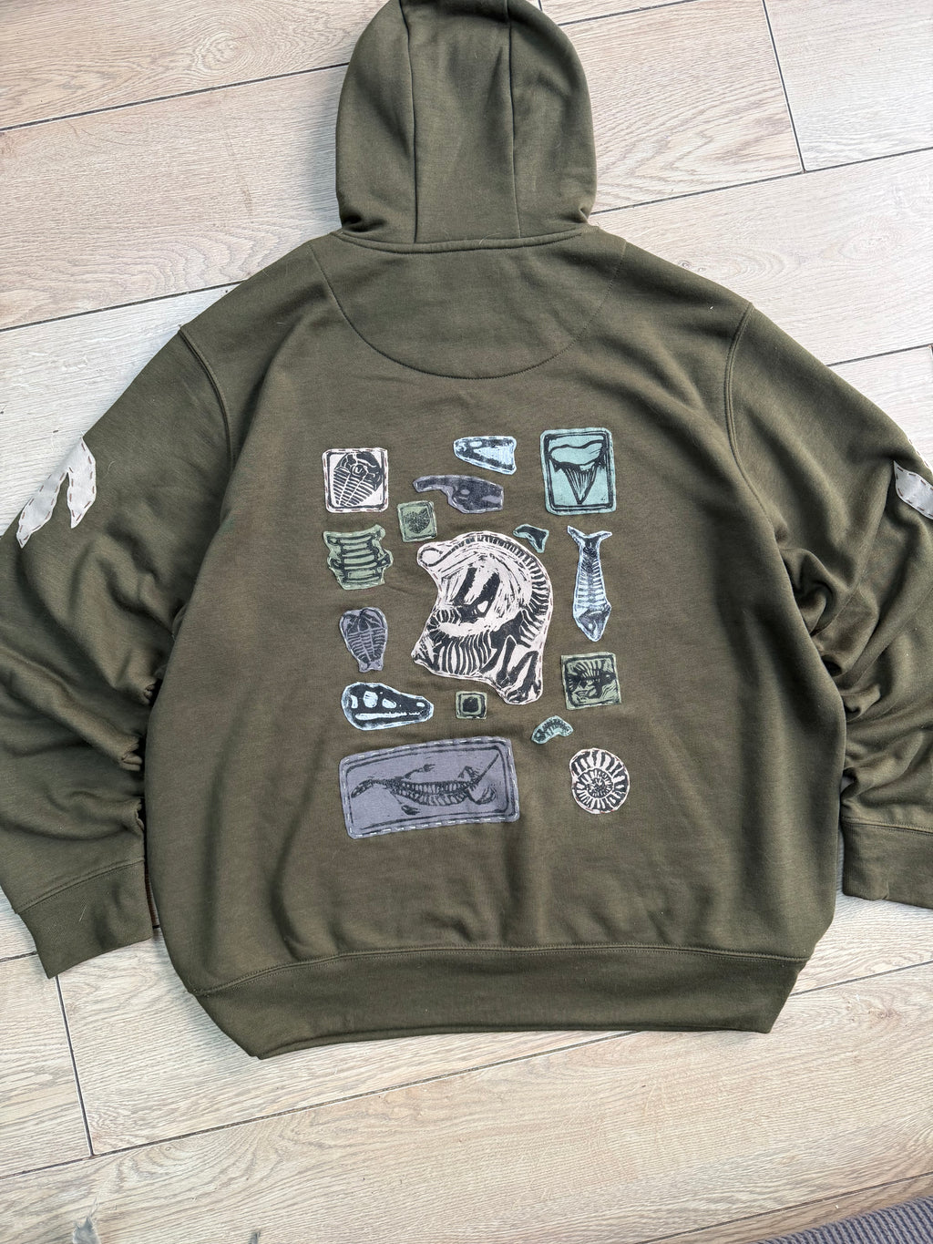 Fossil print hoodie