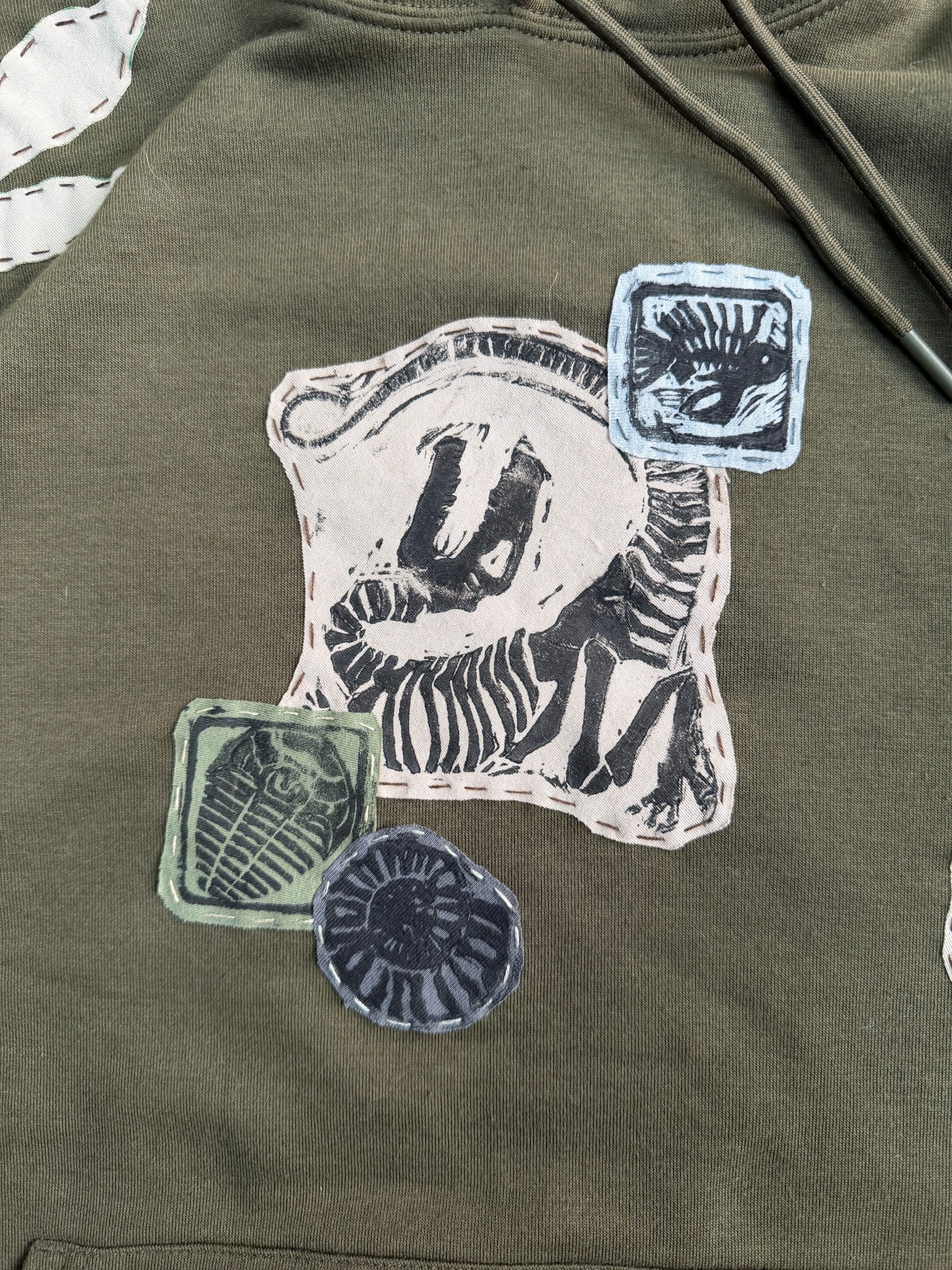 Fossil print hoodie