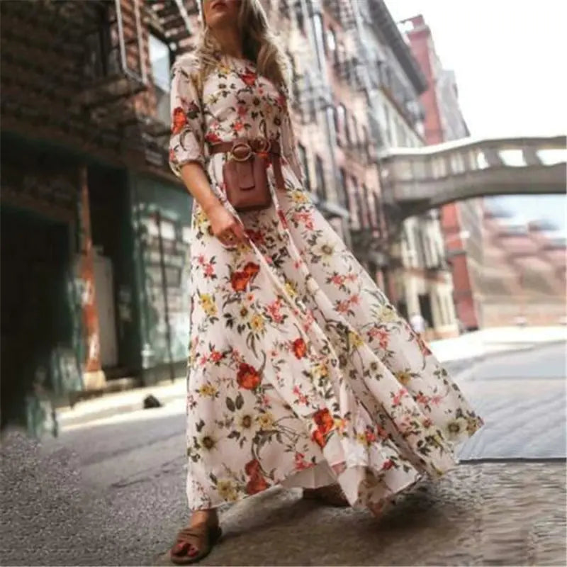 Boho Chic Floral Maxi Dress