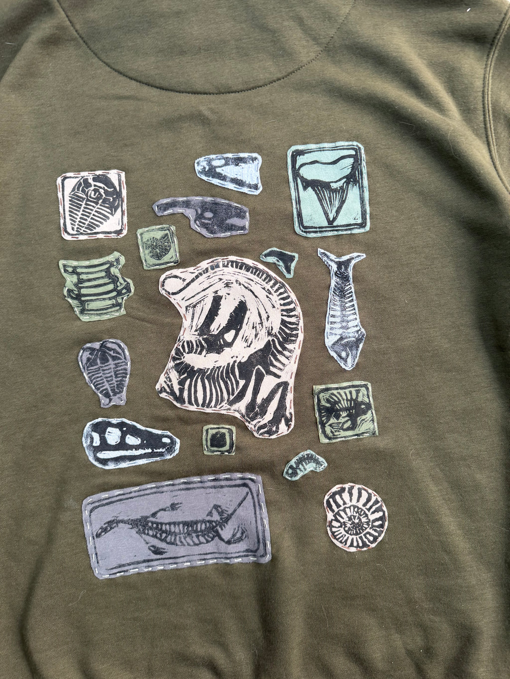Fossil print hoodie
