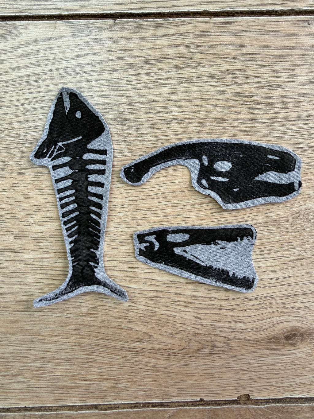 Iron on fossil patches