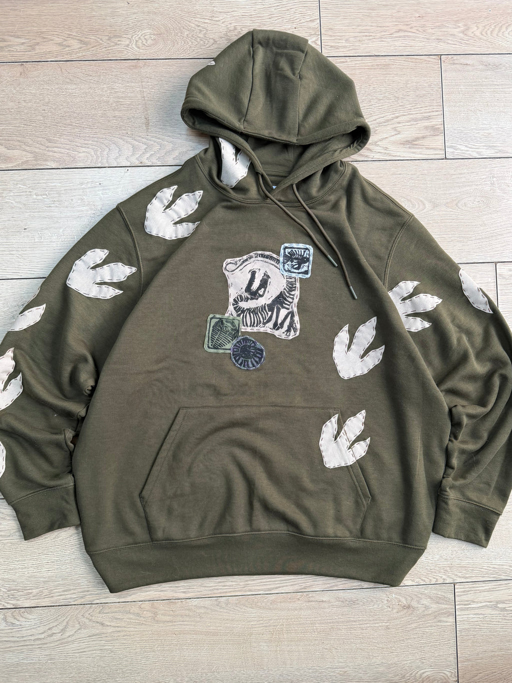 Fossil print hoodie