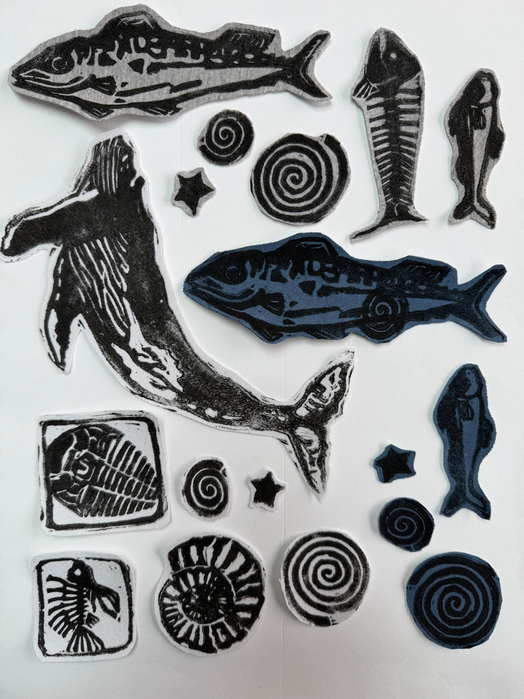Iron on fish patches