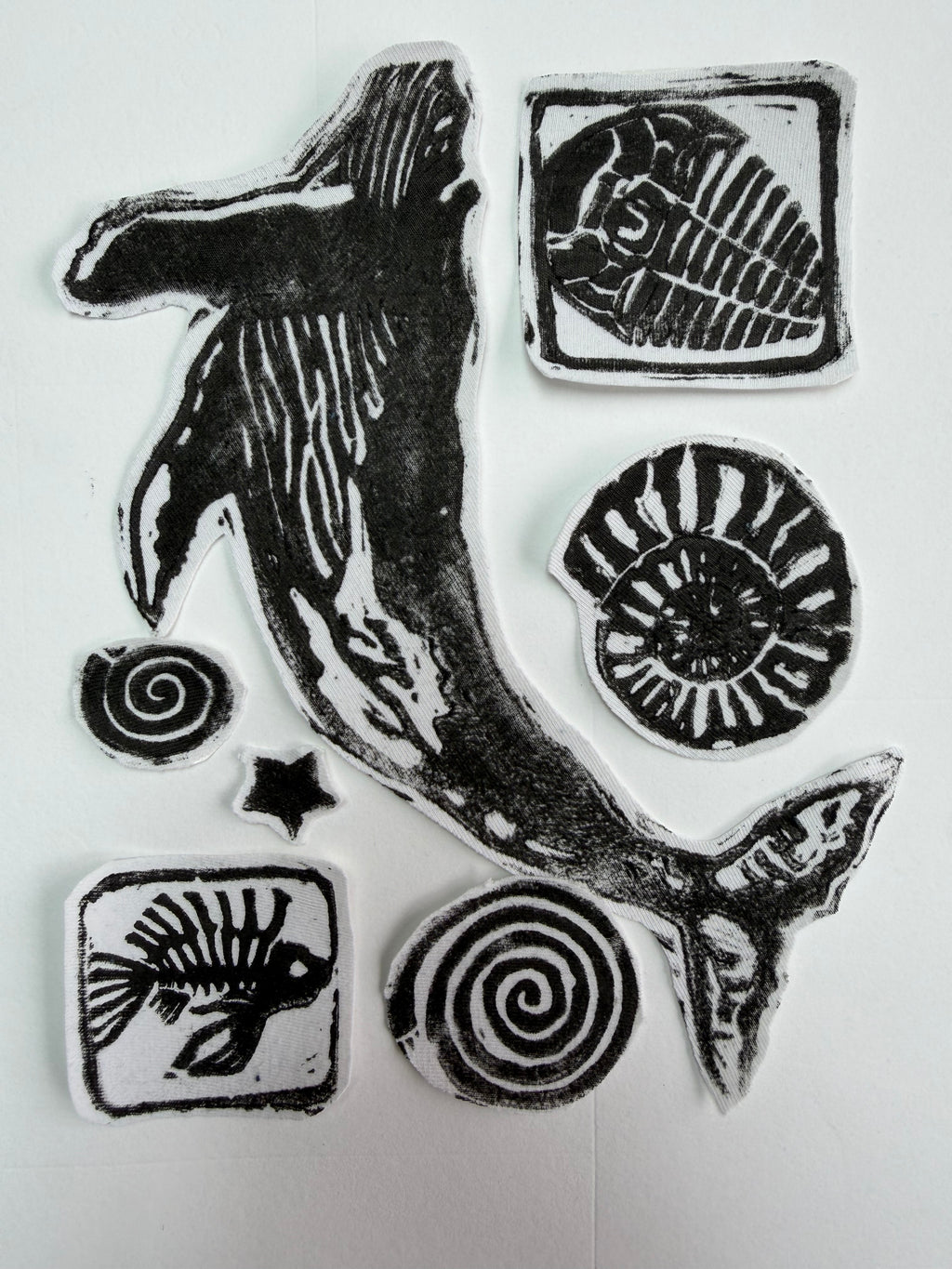 Iron on fish patches