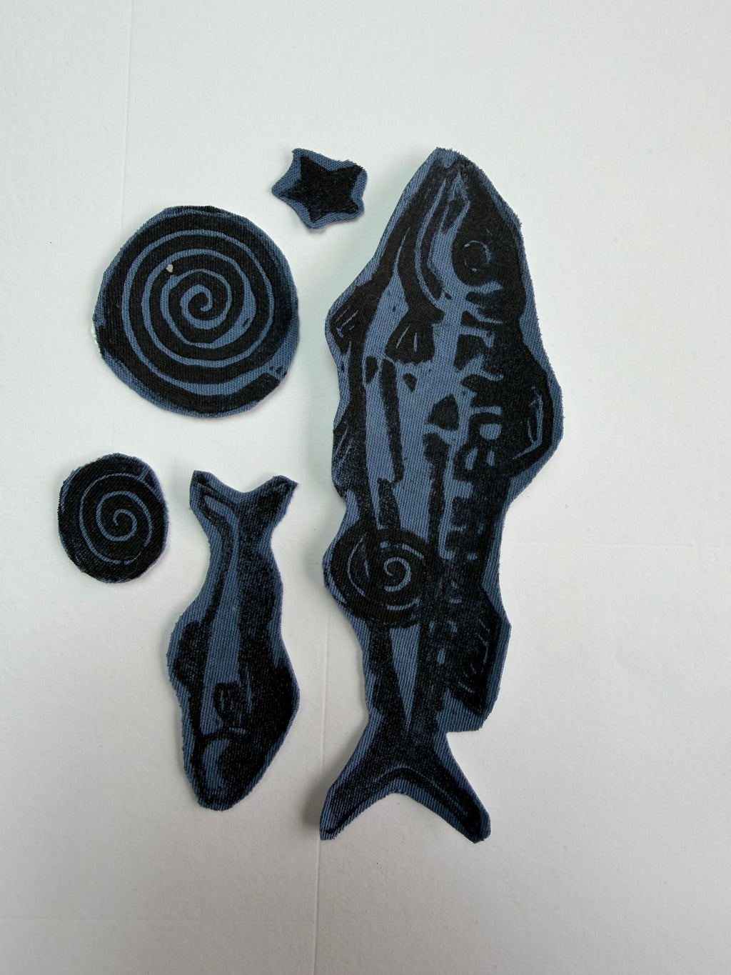 Iron on fish patches