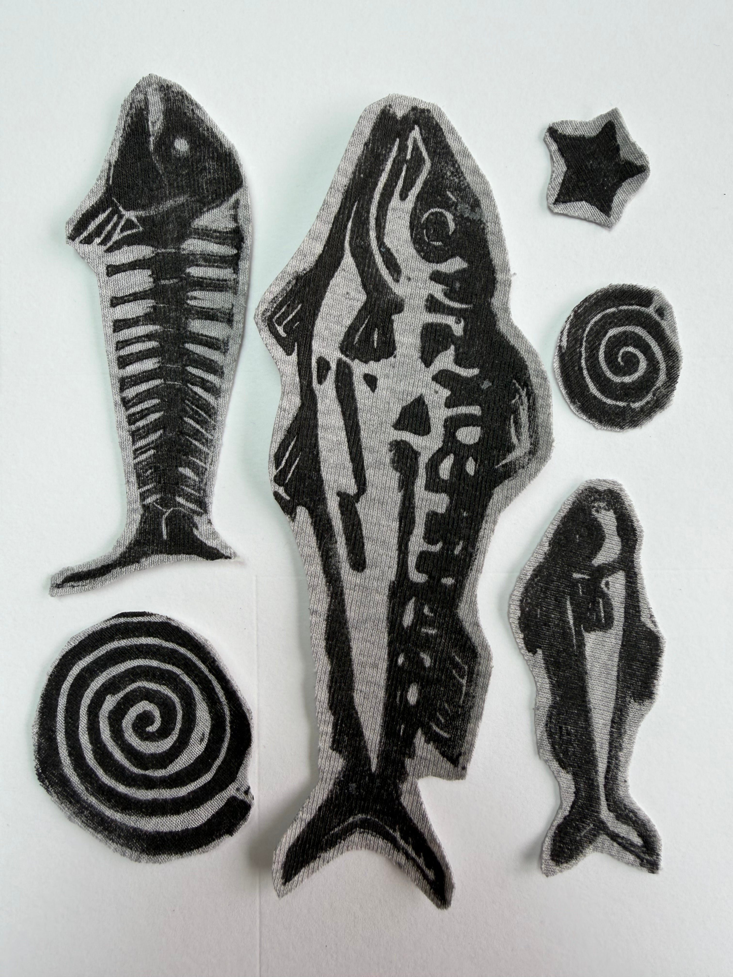 Iron on fish patches