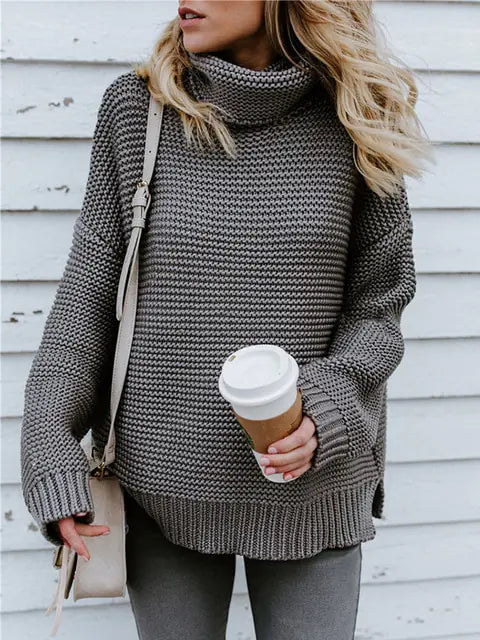 Warm Knitted Turtleneck Sweater